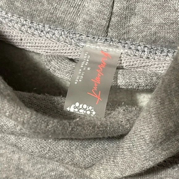 NWOT- FP At my best embroidered hoodie! Size M - Grey in color - Picture 5 of 8